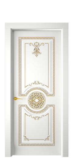 Версаль ДГ | Белая эмаль патина золото