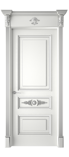 Кардинал ДГ | Белая эмаль патина серебро