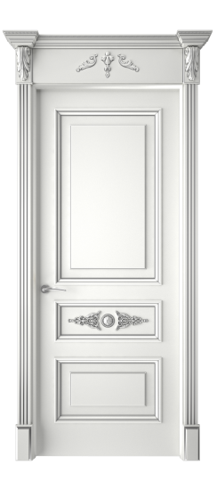 Кардинал ДГ | Белая эмаль патина серебро