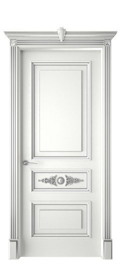 Кардинал ДГ | Белая эмаль патина серебро