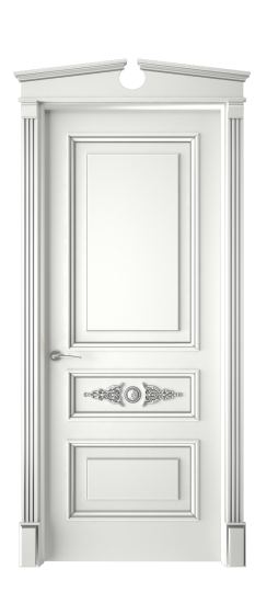 Кардинал ДГ | Белая эмаль патина серебро