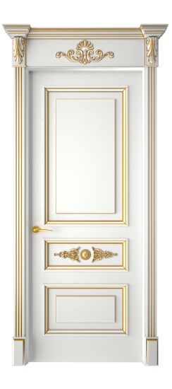 Кардинал ДГ | Белая эмаль патина золото