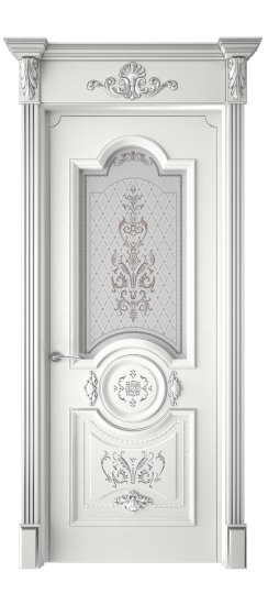 Каролина ДО | Белая эмаль патина серебро