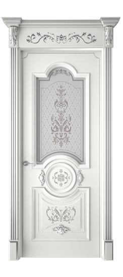 Каролина ДО | Белая эмаль патина серебро