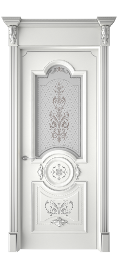 Каролина ДО | Белая эмаль патина серебро