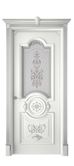 Каролина ДО | Белая эмаль патина серебро