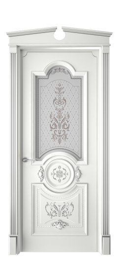 Каролина ДО | Белая эмаль патина серебро