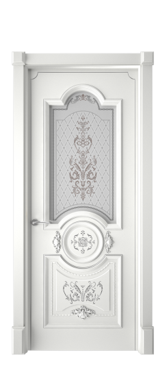 Каролина ДО | Белая эмаль патина серебро