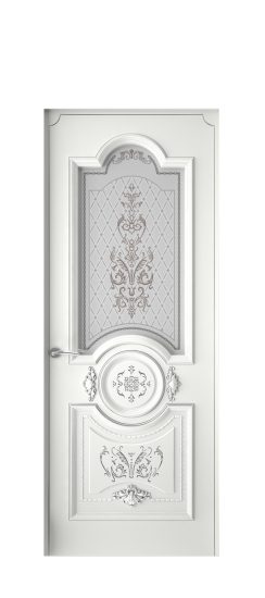 Каролина ДО | Белая эмаль патина серебро