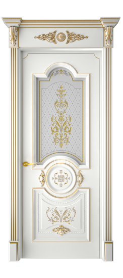 Каролина ДО | Белая эмаль патина золото