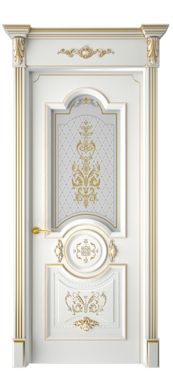 Каролина ДО | Белая эмаль патина золото