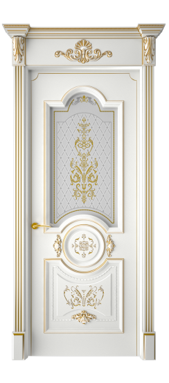 Каролина ДО | Белая эмаль патина золото