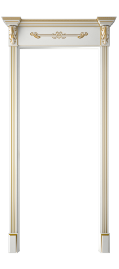 Каролина ДО | Белая эмаль патина золото