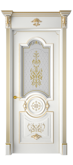 Каролина ДО | Белая эмаль патина золото