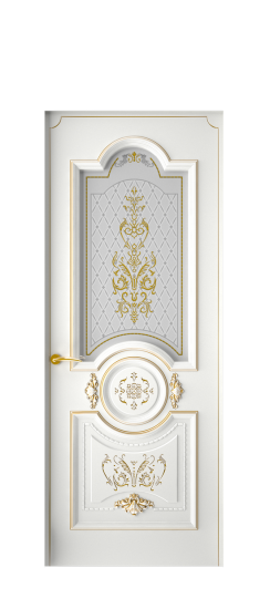 Каролина ДО | Белая эмаль патина золото