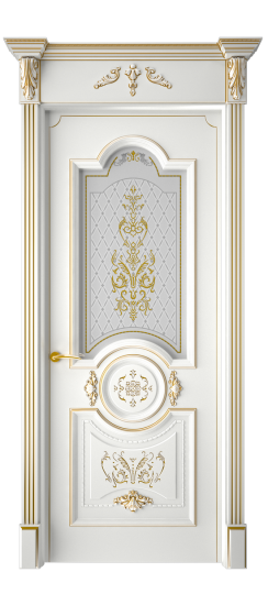 Каролина ДО | Белая эмаль патина золото