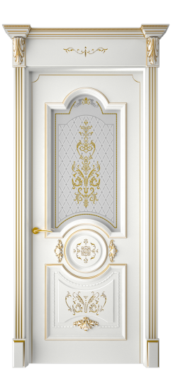 Каролина ДО | Белая эмаль патина золото