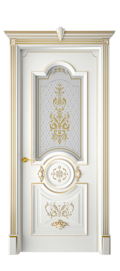 Каролина ДО | Белая эмаль патина золото