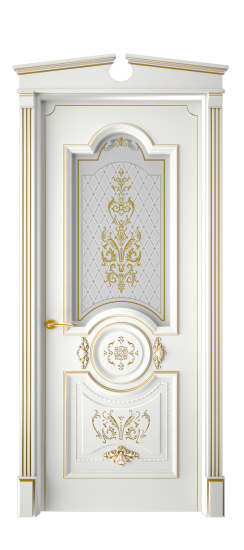 Каролина ДО | Белая эмаль патина золото