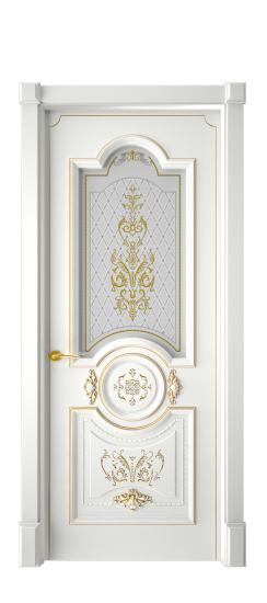 Каролина ДО | Белая эмаль патина золото