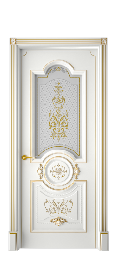 Каролина ДО | Белая эмаль патина золото