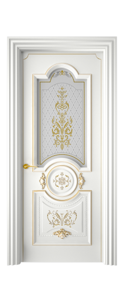 Каролина ДО | Белая эмаль патина золото