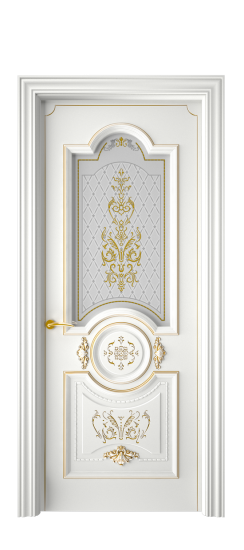 Каролина ДО | Белая эмаль патина золото