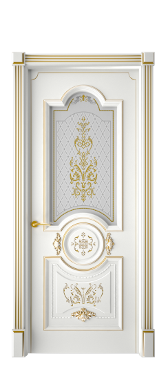 Каролина ДО | Белая эмаль патина золото