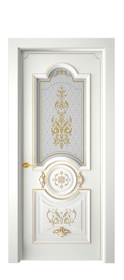 Каролина ДО | Белая эмаль патина золото