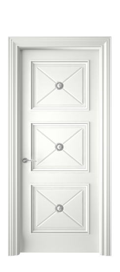 Плаза ДГ | Белая эмаль патина серебро