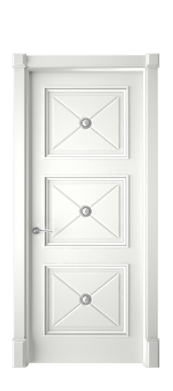 Плаза ДГ | Белая эмаль патина серебро