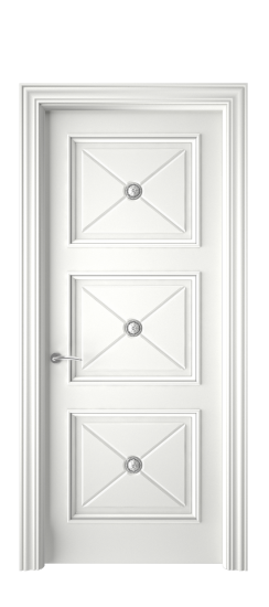 Плаза ДГ | Белая эмаль патина серебро