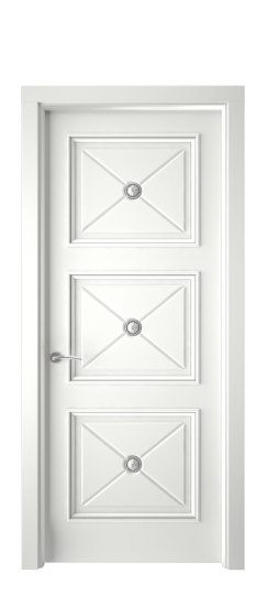 Плаза ДГ | Белая эмаль патина серебро