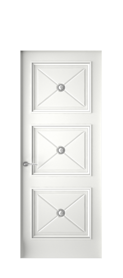 Плаза ДГ | Белая эмаль патина серебро