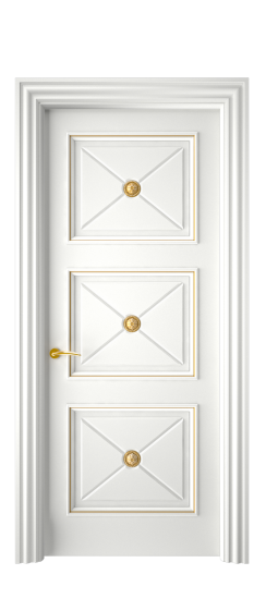 Плаза ДГ | Белая эмаль патина золото