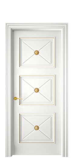 Плаза ДГ | Белая эмаль патина золото