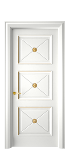 Плаза ДГ | Белая эмаль патина золото