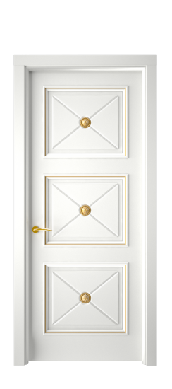 Плаза ДГ | Белая эмаль патина золото