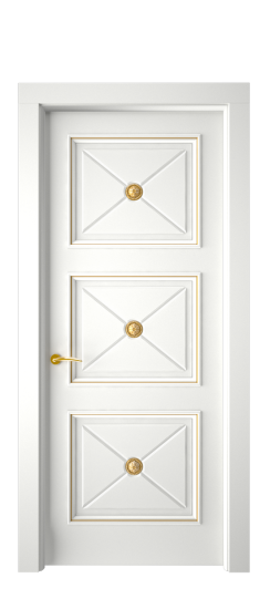 Плаза ДГ | Белая эмаль патина золото