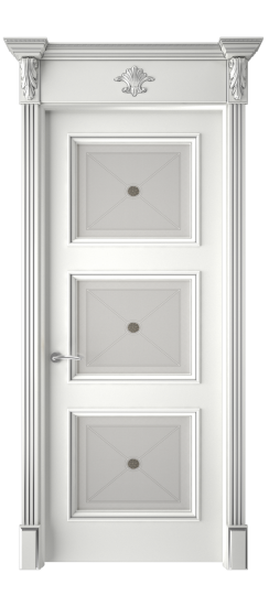 Плаза ДО | Белая эмаль патина серебро