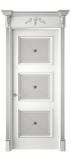 Плаза ДО | Белая эмаль патина серебро