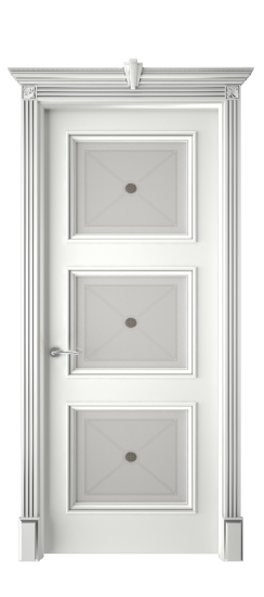 Плаза ДО | Белая эмаль патина серебро