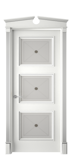 Плаза ДО | Белая эмаль патина серебро