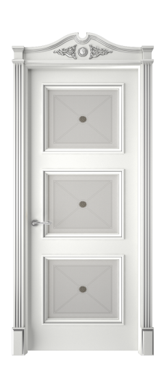 Плаза ДО | Белая эмаль патина серебро