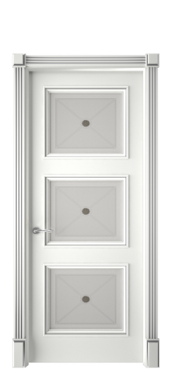 Плаза ДО | Белая эмаль патина серебро