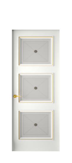 Плаза ДО | Белая эмаль патина золото