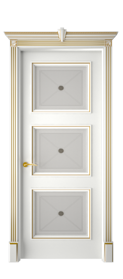 Плаза ДО | Белая эмаль патина золото