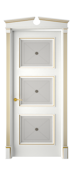 Плаза ДО | Белая эмаль патина золото