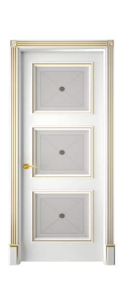 Плаза ДО | Белая эмаль патина золото