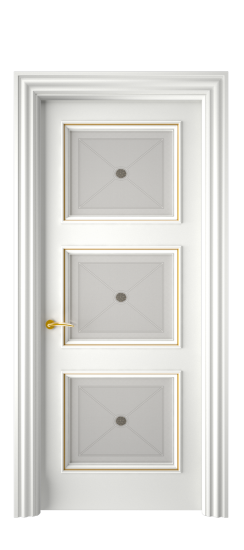 Плаза ДО | Белая эмаль патина золото